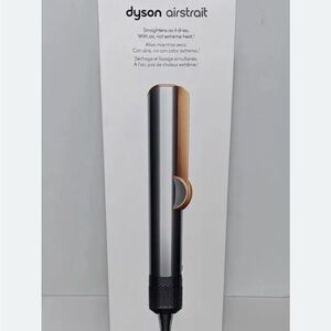 Dyson AirStrait Hair Tool in Metallic Silver and Gold